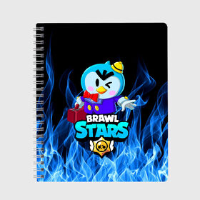 Тетрадь с принтом BRAWL STARS MR P в городе Новоалтайск, 100% бумага | 48 листов, плотность листов — 60 г/м2, плотность картонной обложки — 250 г/м2. Листы скреплены сбоку удобной пружинной спиралью. Уголки страниц и обложки скругленные. Цвет линий — светло-серый
 | 8 bit | 8 бит | bibi | brawl stars | crow | el brown | leon | leon shark | max | mr.p | sally leon | shark | stars | virus | werewolf | акула | биби | вирус | ворон | леон | оборотень | пингвин