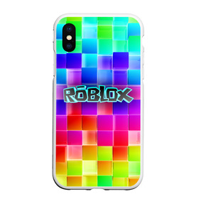 Чехол для iPhone XS Max матовый с принтом Роблокс в городе Новоалтайск, Силикон | Область печати: задняя сторона чехла, без боковых панелей | Тематика изображения на принте: roblox | бро | геометрия | игры | квадраты | кубизм | кубы | линии | нуб | про | радуга | роблокс | человечки
