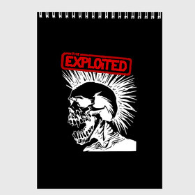 Скетчбук с принтом The Exploited в городе Новоалтайск, 100% бумага
 | 48 листов, плотность листов — 100 г/м2, плотность картонной обложки — 250 г/м2. Листы скреплены сверху удобной пружинной спиралью | punks | punks not dead | the exploited | панк не сдох | панки | уоти | череп | эксплоитед