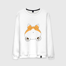 Мужской свитшот хлопок с принтом Корги в городе Новоалтайск, 100% хлопок |  | art | corgi | dog | арт | корги | на встречу | приключения | собака