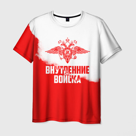 Мужская футболка 3D с принтом Внутренние Войска в городе Новоалтайск, 100% полиэфир | прямой крой, круглый вырез горловины, длина до линии бедер | army | армия | берет | вв | вв мвд | внутренние войска | герб | краповый | мвд | орел. надпись | петлица | россии | российский | россия | русский | рф | силовики | служу россии | солдат | спецназ | увд | флаг