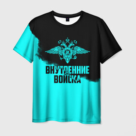 Мужская футболка 3D с принтом Внутренние Войска в городе Новоалтайск, 100% полиэфир | прямой крой, круглый вырез горловины, длина до линии бедер | army | армия | берет | вв | вв мвд | внутренние войска | герб | краповый | мвд | орел. надпись | петлица | россии | российский | россия | русский | рф | силовики | служу россии | солдат | спецназ | увд | флаг