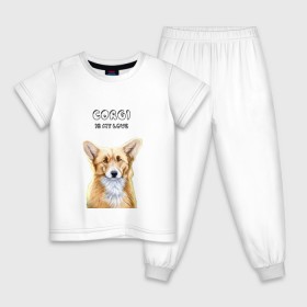 Детская пижама хлопок с принтом Corgi is my Love в городе Новоалтайск, 100% хлопок |  брюки и футболка прямого кроя, без карманов, на брюках мягкая резинка на поясе и по низу штанин
 | Тематика изображения на принте: corgi | corgi is my love | корги | собака
