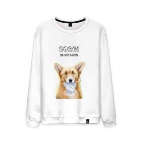 Мужской свитшот хлопок с принтом Corgi is my Love в городе Новоалтайск, 100% хлопок |  | corgi | corgi is my love | корги | собака
