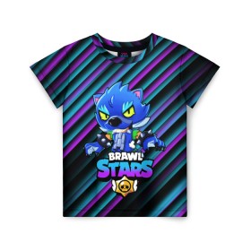 Детская футболка 3D с принтом Brawl Stars LEON в городе Новоалтайск, 100% гипоаллергенный полиэфир | прямой крой, круглый вырез горловины, длина до линии бедер, чуть спущенное плечо, ткань немного тянется | Тематика изображения на принте: brawl | brawl stars | crow | leon | sally | shark | stars | акула | бравл | бравл старс | браво старс | игра | компьютерная | кров | леон | леон акула | онлайн | старс | шарк