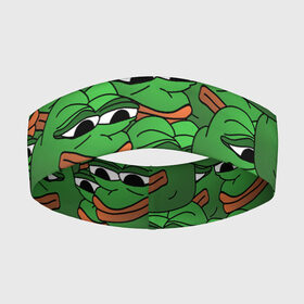 Повязка на голову 3D с принтом Pepe The Frog в городе Новоалтайск,  |  | frog | meme | memes | pepe | pepe the frog | грустная жабка | лягушка | лягушонок пепе | мем | мемы