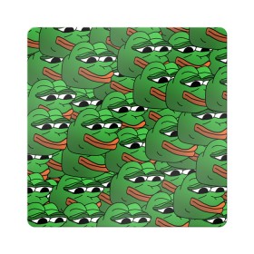 Магнит виниловый Квадрат с принтом Pepe The Frog в городе Новоалтайск, полимерный материал с магнитным слоем | размер 9*9 см, закругленные углы | frog | meme | memes | pepe | pepe the frog | грустная жабка | лягушка | лягушонок пепе | мем | мемы