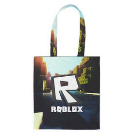 Сумка 3D повседневная с принтом ROBLOX в городе Новоалтайск, 100% полиэстер | Плотность: 200 г/м2; Размер: 34×35 см; Высота лямок: 30 см | game | gamer | logo | roblox | игры | логотип | роблокс