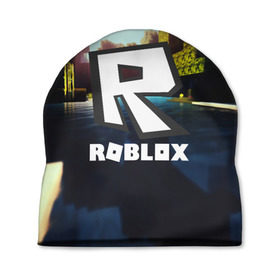 Шапка 3D с принтом ROBLOX в городе Новоалтайск, 100% полиэстер | универсальный размер, печать по всей поверхности изделия | game | gamer | logo | roblox | игры | логотип | роблокс