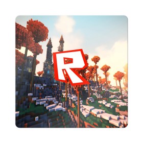 Магнит виниловый Квадрат с принтом ROBLOX GAME в городе Новоалтайск, полимерный материал с магнитным слоем | размер 9*9 см, закругленные углы | Тематика изображения на принте: game | gamer | logo | roblox | игры | логотип | роблокс