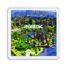 Магнит 55*55 с принтом ROBLOX в городе Новоалтайск, Пластик | Размер: 65*65 мм; Размер печати: 55*55 мм | Тематика изображения на принте: game | gamer | logo | roblox | игры | логотип | роблокс