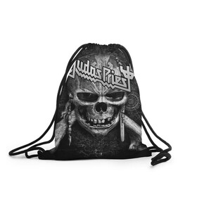 Рюкзак-мешок 3D с принтом Judas Priest в городе Новоалтайск, 100% полиэстер | плотность ткани — 200 г/м2, размер — 35 х 45 см; лямки — толстые шнурки, застежка на шнуровке, без карманов и подкладки | breaking the law | judas priest | live | painkiller | гленн типтон | грув | метал | роб хэлфорд | рок | тим оуэнс | хард | хеви
