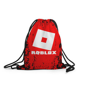 Рюкзак-мешок 3D с принтом ROBLOX. в городе Новоалтайск, 100% полиэстер | плотность ткани — 200 г/м2, размер — 35 х 45 см; лямки — толстые шнурки, застежка на шнуровке, без карманов и подкладки | Тематика изображения на принте: game | gamer | logo | minecraft | roblox | simulator | игра | конструктор | лого | симулятор | строительство | фигура