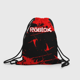 Рюкзак-мешок 3D с принтом ROBLOX. в городе Новоалтайск, 100% полиэстер | плотность ткани — 200 г/м2, размер — 35 х 45 см; лямки — толстые шнурки, застежка на шнуровке, без карманов и подкладки | Тематика изображения на принте: game | gamer | logo | minecraft | roblox | simulator | игра | конструктор | лого | симулятор | строительство | фигура