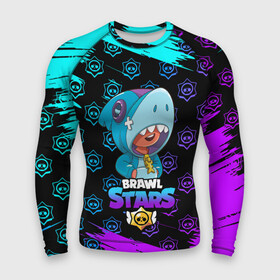 Мужской рашгард 3D с принтом Brawl stars leon shark. в городе Новоалтайск,  |  | bea | bib | brawl stars | crow | el brown | leon | max | nita | sally leon | shark | акула | биа | биби | бравл старс | ворон | игра | леон | макс | нита | оборотень | салли леон | сэлли леон | шарк | эл браун