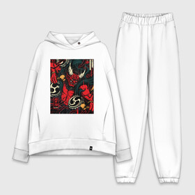 Женский костюм хлопок Oversize с принтом God of thunder в городе Новоалтайск,  |  | art | demon | god | japan | monster | shinto | арт | бог | демон | иллюстрация | монстр | япония | японский