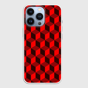 Чехол для iPhone 13 Pro с принтом Кубики в городе Новоалтайск,  |  | геометрия | квадратики | квадраты | красная майка | красная футболка | красные квадраты | красные кубики | красные трусы | красные шорты | красный р | красный топ | красный чехол