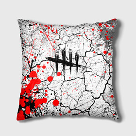 Подушка 3D с принтом DEAD BY DAYLIGHT в городе Новоалтайск, наволочка – 100% полиэстер, наполнитель – холлофайбер (легкий наполнитель, не вызывает аллергию). | состоит из подушки и наволочки. Наволочка на молнии, легко снимается для стирки | dbd | dead by daylight | survival horror | дбд | мертвы к рассвету