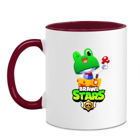 Кружка двухцветная с принтом BRAWL STARS LEONARDO в городе Новоалтайск, керамика | объем — 330 мл, диаметр — 80 мм. Цветная ручка и кайма сверху, в некоторых цветах — вся внутренняя часть | Тематика изображения на принте: 8 bit | 8 бит | bibi | brawl stars | crow | el brown | leon | leon shark | max | mr.p | sally leon | shark | stars | tara | virus | werewolf | акула | биби | вирус | ворон | леон | оборотень | пингвин