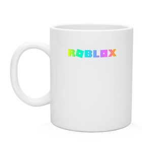 Кружка с принтом ROBLOX в городе Новоалтайск, керамика | объем — 330 мл, диаметр — 80 мм. Принт наносится на бока кружки, можно сделать два разных изображения | roblox | игра | компьютерная игра | логотип | онлайн | онлайн игра | роблакс | роблокс
