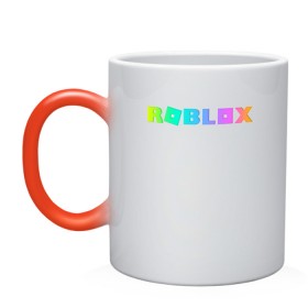 Кружка хамелеон с принтом ROBLOX в городе Новоалтайск, керамика | меняет цвет при нагревании, емкость 330 мл | roblox | игра | компьютерная игра | логотип | онлайн | онлайн игра | роблакс | роблокс