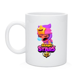 Кружка с принтом BRAWL STARS SANDY в городе Новоалтайск, керамика | объем — 330 мл, диаметр — 80 мм. Принт наносится на бока кружки, можно сделать два разных изображения | Тематика изображения на принте: 8 bit | 8 бит | bibi | brawl stars | crow | el brown | leon | leon shark | max | mr.p | sally leon | sandy | shark | stars | tara | virus | werewolf | акула | биби | вирус | ворон | леон | оборотень | пингвин