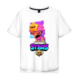 Мужская футболка хлопок Oversize с принтом BRAWL STARS SANDY в городе Новоалтайск, 100% хлопок | свободный крой, круглый ворот, “спинка” длиннее передней части | 8 bit | 8 бит | bibi | brawl stars | crow | el brown | leon | leon shark | max | mr.p | sally leon | sandy | shark | stars | tara | virus | werewolf | акула | биби | вирус | ворон | леон | оборотень | пингвин