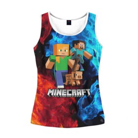 Женская майка 3D с принтом Minecraft / Майнкрафт в городе Новоалтайск, 100% полиэстер | круглая горловина, прямой силуэт, длина до линии бедра | creeper | earth | game | minecraft | minecraft earth | блоки | грифер | игры | квадраты | компьютерная игра | крипер | маинкрафт | майн | майнкравт | майнкрафт