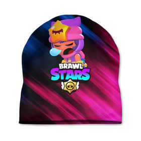 Шапка 3D с принтом BRAWL STARS SANDY в городе Новоалтайск, 100% полиэстер | универсальный размер, печать по всей поверхности изделия | 8 bit | 8 бит | bibi | brawl stars | crow | el brown | leon | leon shark | max | mr.p | sally leon | sandy | shark | stars | tara | virus | werewolf | акула | биби | вирус | ворон | леон | оборотень | пингвин