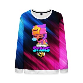 Мужской свитшот 3D с принтом BRAWL STARS SANDY в городе Новоалтайск, 100% полиэстер с мягким внутренним слоем | круглый вырез горловины, мягкая резинка на манжетах и поясе, свободная посадка по фигуре | 8 bit | 8 бит | bibi | brawl stars | crow | el brown | leon | leon shark | max | mr.p | sally leon | sandy | shark | stars | tara | virus | werewolf | акула | биби | вирус | ворон | леон | оборотень | пингвин