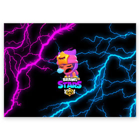 Поздравительная открытка с принтом BRAWL STARS SANDY | БРАВЛ СТАРС СЭНДИ в городе Новоалтайск, 100% бумага | плотность бумаги 280 г/м2, матовая, на обратной стороне линовка и место для марки
 | 8 bit | 8 бит | bibi | brawl stars | crow | el brown | leon | leon shark | max | mr.p | sally leon | sandy | shark | stars | tara | virus | werewolf | акула | биби | вирус | ворон | леон | оборотень | пингвин