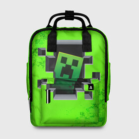 Женский рюкзак 3D с принтом MINECRAFT в городе Новоалтайск, 100% полиэстер | лямки с регулируемой длиной, сверху ручки, чтобы рюкзак нести как сумку. Основное отделение закрывается на молнию, как и внешний карман. Внутри два дополнительных кармана, один из которых закрывается на молнию. По бокам два дополнительных кармашка, куда поместится маленькая бутылочка
 | game | minecraft | блоки | игра | квадраты | компьютерная игра | крипер | майнкрафт