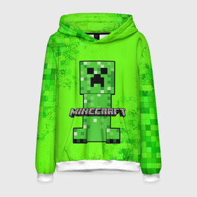 Мужская толстовка 3D с принтом MINECRAFT в городе Новоалтайск, 100% полиэстер | двухслойный капюшон со шнурком для регулировки, мягкие манжеты на рукавах и по низу толстовки, спереди карман-кенгуру с мягким внутренним слоем. | game | minecraft | блоки | игра | квадраты | компьютерная игра | крипер | майнкрафт