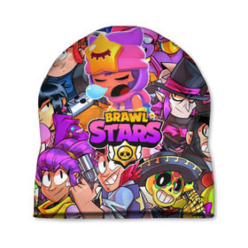 Шапка 3D с принтом BRAWL STARS SANDY в городе Новоалтайск, 100% полиэстер | универсальный размер, печать по всей поверхности изделия | 8 bit | 8 бит | bibi | brawl stars | crow | el brown | leon | leon shark | max | mr.p | sally leon | sandy | shark | stars | tara | virus | werewolf | акула | биби | вирус | ворон | леон | оборотень | пингвин