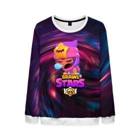 Мужской свитшот 3D с принтом BRAWL STARS SANDY в городе Новоалтайск, 100% полиэстер с мягким внутренним слоем | круглый вырез горловины, мягкая резинка на манжетах и поясе, свободная посадка по фигуре | 8 bit | 8 бит | bibi | brawl stars | crow | el brown | leon | leon shark | max | mr.p | sally leon | sandy | shark | stars | tara | virus | werewolf | акула | биби | вирус | ворон | леон | оборотень | пингвин