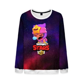 Мужской свитшот 3D с принтом BRAWL STARS SANDY в городе Новоалтайск, 100% полиэстер с мягким внутренним слоем | круглый вырез горловины, мягкая резинка на манжетах и поясе, свободная посадка по фигуре | 8 bit | 8 бит | bibi | brawl stars | crow | el brown | leon | leon shark | max | mr.p | sally leon | sandy | shark | stars | tara | virus | werewolf | акула | биби | вирус | ворон | леон | оборотень | пингвин