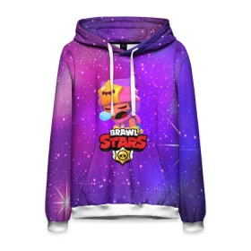 Мужская толстовка 3D с принтом BRAWL STARS SANDY в городе Новоалтайск, 100% полиэстер | двухслойный капюшон со шнурком для регулировки, мягкие манжеты на рукавах и по низу толстовки, спереди карман-кенгуру с мягким внутренним слоем. | 8 bit | 8 бит | bibi | brawl stars | crow | el brown | leon | leon shark | max | mr.p | sally leon | sandy | shark | stars | tara | virus | werewolf | акула | биби | вирус | ворон | леон | оборотень | пингвин