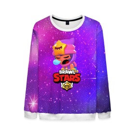 Мужской свитшот 3D с принтом BRAWL STARS SANDY в городе Новоалтайск, 100% полиэстер с мягким внутренним слоем | круглый вырез горловины, мягкая резинка на манжетах и поясе, свободная посадка по фигуре | 8 bit | 8 бит | bibi | brawl stars | crow | el brown | leon | leon shark | max | mr.p | sally leon | sandy | shark | stars | tara | virus | werewolf | акула | биби | вирус | ворон | леон | оборотень | пингвин