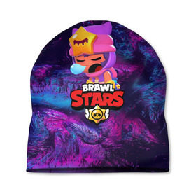 Шапка 3D с принтом BRAWL STARS SANDY в городе Новоалтайск, 100% полиэстер | универсальный размер, печать по всей поверхности изделия | 8 bit | 8 бит | bibi | brawl stars | crow | el brown | leon | leon shark | max | mr.p | sally leon | sandy | shark | stars | tara | virus | werewolf | акула | биби | вирус | ворон | леон | оборотень | пингвин