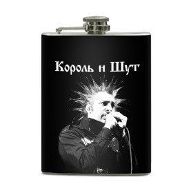Фляга с принтом Король и Шут + Анархия (спина) в городе Новоалтайск, металлический корпус | емкость 0,22 л, размер 125 х 94 мм. Виниловая наклейка запечатывается полностью | punk | rock | киш | король | король и шут | михаил горшенев | панки | рок | русский рок | шут
