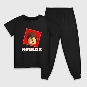 Детская пижама хлопок с принтом ROBLOX в городе Новоалтайск, 100% хлопок |  брюки и футболка прямого кроя, без карманов, на брюках мягкая резинка на поясе и по низу штанин
 | game | gamer | logo | minecraft | roblox | simulator | игра | конструктор | лого | майнкрафт | симулятор | строительство | фигура