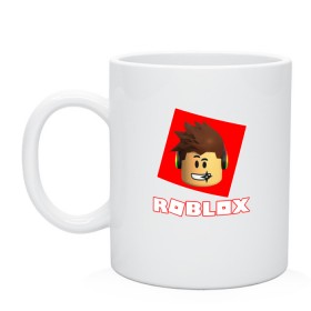 Кружка с принтом ROBLOX в городе Новоалтайск, керамика | объем — 330 мл, диаметр — 80 мм. Принт наносится на бока кружки, можно сделать два разных изображения | game | gamer | logo | minecraft | roblox | simulator | игра | конструктор | лого | майнкрафт | симулятор | строительство | фигура