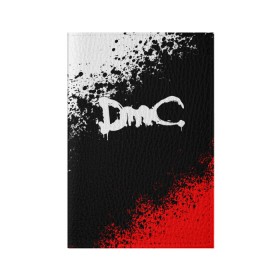 Обложка для паспорта матовая кожа с принтом DEVIL MAY CRY (DMC) в городе Новоалтайск, натуральная матовая кожа | размер 19,3 х 13,7 см; прозрачные пластиковые крепления | dante | devil may cry | devil may cry 5 | dmc | game | hell | play | sword | ад | данте | игры | меч