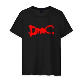 Мужская футболка хлопок с принтом DMC (НА СПИНЕ) в городе Новоалтайск, 100% хлопок | прямой крой, круглый вырез горловины, длина до линии бедер, слегка спущенное плечо. | Тематика изображения на принте: dante | devil may cry | devil may cry 5 | dmc | game | hell | play | sword | ад | данте | игры | меч