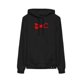 Женская толстовка с принтом DMC (НА СПИНЕ) в городе Новоалтайск, френч-терри, мягкий теплый начес внутри (100% хлопок) | карман-кенгуру, эластичные манжеты и нижняя кромка, капюшон с подкладом и шнурком | dante | devil may cry | devil may cry 5 | dmc | game | hell | play | sword | ад | данте | игры | меч