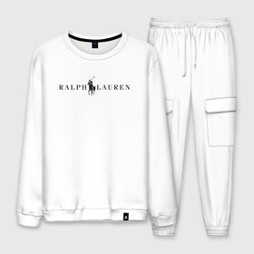 Мужской костюм хлопок с принтом Ralph Lauren в городе Новоалтайск, 100% хлопок | на свитшоте круглая горловина, мягкая резинка по низу. Брюки заужены к низу, на них два вида карманов: два “обычных” по бокам и два объемных, с клапанами, расположенные ниже линии бедра. Брюки с мягкой трикотажной резинкой на поясе и по низу штанин. В поясе для дополнительного комфорта — широкие завязки | ralph lauren | богато | бренд | всадник | дорого | крикет | лаурен | лошадь | минимализм | поло | премиум | ральф | ральфлаурен | свитшот | тренд | футболка