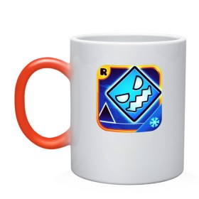 Кружка хамелеон с принтом Geometry Dash в городе Новоалтайск, керамика | меняет цвет при нагревании, емкость 330 мл | аркада | платформер