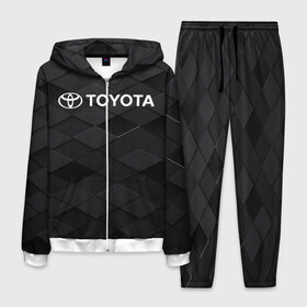 Мужской костюм 3D с принтом TOYOTA в городе Новоалтайск, 100% полиэстер | Манжеты и пояс оформлены тканевой резинкой, двухслойный капюшон со шнурком для регулировки, карманы спереди | auto | sport | toyota | авто | автомобиль | автомобильные | бренд | марка | машины | спорт | тоёта | тойота