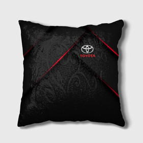 Подушка 3D с принтом TOYOTA в городе Новоалтайск, наволочка – 100% полиэстер, наполнитель – холлофайбер (легкий наполнитель, не вызывает аллергию). | состоит из подушки и наволочки. Наволочка на молнии, легко снимается для стирки | auto | sport | toyota | авто | автомобиль | автомобильные | бренд | марка | машины | спорт | тойота