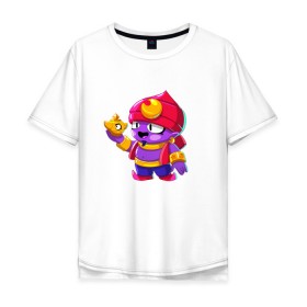 Мужская футболка хлопок Oversize с принтом BRAWL STARS GENE в городе Новоалтайск, 100% хлопок | свободный крой, круглый ворот, “спинка” длиннее передней части | 8 bit | 8 бит | bibi | brawl stars | crow | el brown | leon | leon shark | max | mr.p | sally leon | shark | stars | virus | werewolf | акула | биби | вирус | ворон | леон | оборотень | пингвин